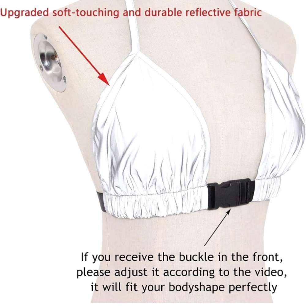 Reflective Rave Bra Top - Picture 7 of 12